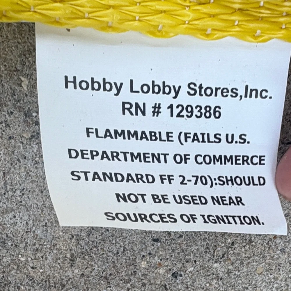 Hobby Lobby White and Yellow Geometric Door Mat Reversible Never Used